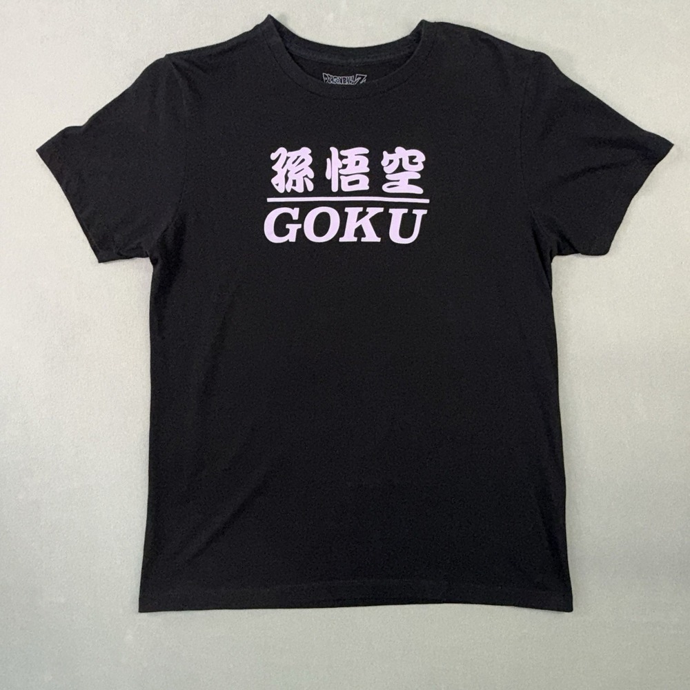 Men's Dragon Ball Z Goku Kanji Graphic T-Shirt Black/Pink Size Medium